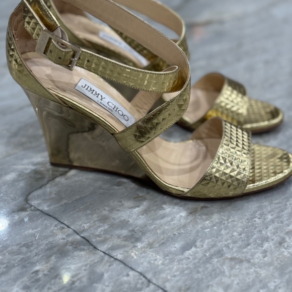 Jimmy Choo gold wedge - Picture 2 of 7